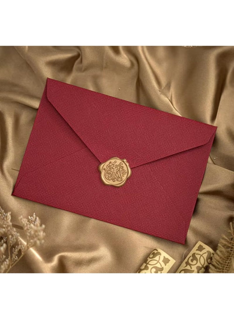 Bukela 35pcs Vintage Color Envelopes Letter Writing Stamp Wax Seal Stickers Postcards Wedding Gift Wrap Envelopes Korean Stationery (Burgundy) - Image 4